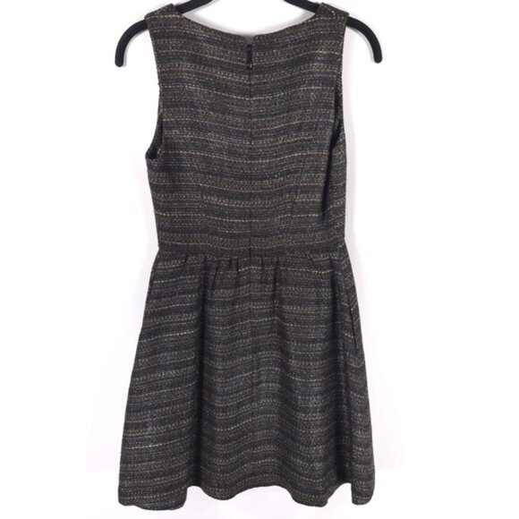 ANTHROPOLOGIE MOULINETTE SOEURS Dress Women’s Tweed Fit Flare Metallic Size 0 - Picture 2 of 12